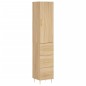 vidaXL Aparador de madera contrachapada roble Sonoma 34,5x34x180 cm vidaXL Aparador de madera contrachapada roble Sonoma 34,5x34x180 cm
