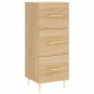 vidaXL Aparador de madera contrachapada roble Sonoma 34,5x34x180 cm vidaXL Aparador de madera contrachapada roble Sonoma 34,5x34x180 cm