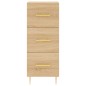 vidaXL Aparador de madera contrachapada roble Sonoma 34,5x34x180 cm vidaXL Aparador de madera contrachapada roble Sonoma 34,5x34x180 cm