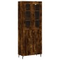 vidaXL Aparador alto madera contrachapada roble ahumado 69,5x34x180 cm vidaXL Aparador alto madera contrachapada roble ahumado 69,5x34x180 cm