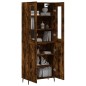 vidaXL Aparador alto madera contrachapada roble ahumado 69,5x34x180 cm vidaXL Aparador alto madera contrachapada roble ahumado 69,5x34x180 cm