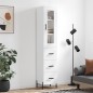vidaXL Aparador alto madera contrachapada blanco 34,5x34x180 cm vidaXL Aparador alto madera contrachapada blanco 34,5x34x180 cm