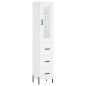 vidaXL Aparador alto madera contrachapada blanco 34,5x34x180 cm vidaXL Aparador alto madera contrachapada blanco 34,5x34x180 cm