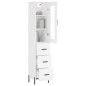 vidaXL Aparador alto madera contrachapada blanco 34,5x34x180 cm vidaXL Aparador alto madera contrachapada blanco 34,5x34x180 cm