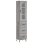 vidaXL Aparador alto madera contrachapada gris Sonoma 34,5x34x180 cm