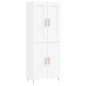 vidaXL Aparador alto madera contrachapada blanco 69,5x34x180 cm vidaXL Aparador alto madera contrachapada blanco 69,5x34x180 cm