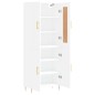 vidaXL Aparador alto madera contrachapada blanco 69,5x34x180 cm vidaXL Aparador alto madera contrachapada blanco 69,5x34x180 cm