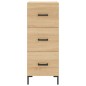 vidaXL Aparador de madera contrachapada roble Sonoma 34,5x34x180 cm vidaXL Aparador de madera contrachapada roble Sonoma 34,5x34x180 cm