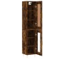 vidaXL Aparador alto madera de ingeniería roble ahumado 34,5x34x180 cm vidaXL Aparador alto madera de ingeniería roble ahumado 34,5x34x180 cm