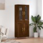 vidaXL Aparador alto madera contrachapada marrón roble 69,5x34x180 cm vidaXL Aparador alto madera contrachapada marrón roble 69,5x34x180 cm