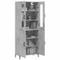 vidaXL Aparador alto madera contrachapada gris hormigón 69,5x34x180 cm vidaXL Aparador alto madera contrachapada gris hormigón 69,5x34x180 cm