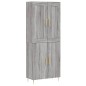 vidaXL Aparador alto madera contrachapada gris sonoma 69,5x34x180 cm vidaXL Aparador alto madera contrachapada gris sonoma 69,5x34x180 cm
