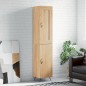 vidaXL Aparador de madera contrachapada roble Sonoma 34,5x34x180 cm vidaXL Aparador de madera contrachapada roble Sonoma 34,5x34x180 cm