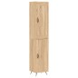 vidaXL Aparador de madera contrachapada roble Sonoma 34,5x34x180 cm vidaXL Aparador de madera contrachapada roble Sonoma 34,5x34x180 cm