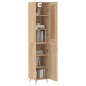vidaXL Aparador de madera contrachapada roble Sonoma 34,5x34x180 cm vidaXL Aparador de madera contrachapada roble Sonoma 34,5x34x180 cm