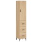 vidaXL Aparador de madera contrachapada roble Sonoma 34,5x34x180 cm vidaXL Aparador de madera contrachapada roble Sonoma 34,5x34x180 cm