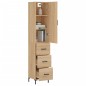 vidaXL Aparador de madera contrachapada roble Sonoma 34,5x34x180 cm vidaXL Aparador de madera contrachapada roble Sonoma 34,5x34x180 cm