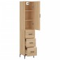 vidaXL Aparador de madera contrachapada roble Sonoma 34,5x34x180 cm vidaXL Aparador de madera contrachapada roble Sonoma 34,5x34x180 cm