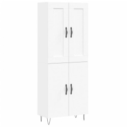 vidaXL Aparador alto madera contrachapada blanco 69,5x34x180 cm