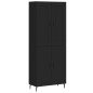 vidaXL Aparador alto madera contrachapada negro 69,5x34x180 cm vidaXL Aparador alto madera contrachapada negro 69,5x34x180 cm