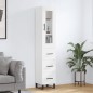 vidaXL Aparador alto madera contrachapada blanco 34,5x34x180 cm vidaXL Aparador alto madera contrachapada blanco 34,5x34x180 cm