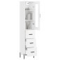 vidaXL Aparador alto madera contrachapada blanco brillo 34,5x34x180 cm vidaXL Aparador alto madera contrachapada blanco brillo 34,5x34x180 cm