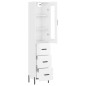 vidaXL Aparador alto madera contrachapada blanco brillo 34,5x34x180 cm vidaXL Aparador alto madera contrachapada blanco brillo 34,5x34x180 cm