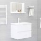 vidaXL Espejo de baño madera contrachapada blanco 60x10,5x37 cm vidaXL Espejo de baño madera contrachapada blanco 60x10,5x37 cm