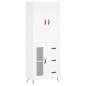 vidaXL Aparador alto madera contrachapada blanco 69,5x34x180 cm vidaXL Aparador alto madera contrachapada blanco 69,5x34x180 cm