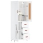 vidaXL Aparador alto madera contrachapada blanco 69,5x34x180 cm vidaXL Aparador alto madera contrachapada blanco 69,5x34x180 cm