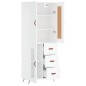 vidaXL Aparador alto madera contrachapada blanco 69,5x34x180 cm vidaXL Aparador alto madera contrachapada blanco 69,5x34x180 cm