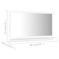 vidaXL Espejo de baño madera contrachapada blanco 60x10,5x37 cm vidaXL Espejo de baño madera contrachapada blanco 60x10,5x37 cm