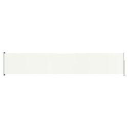 vidaXL Toldo lateral retráctil para patio crema 117x600 cm