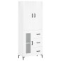 vidaXL Aparador alto madera contrachapada blanco brillo 69,5x34x180 cm vidaXL Aparador alto madera contrachapada blanco brillo 69,5x34x180 cm