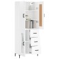 vidaXL Aparador alto madera contrachapada blanco brillo 69,5x34x180 cm vidaXL Aparador alto madera contrachapada blanco brillo 69,5x34x180 cm