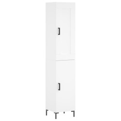 vidaXL Aparador alto madera contrachapada blanco 34,5x34x180 cm