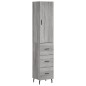 vidaXL Aparador alto madera contrachapada gris Sonoma 34,5x34x180 cm vidaXL Aparador alto madera contrachapada gris Sonoma 34,5x34x180 cm