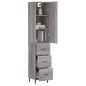 vidaXL Aparador alto madera contrachapada gris Sonoma 34,5x34x180 cm vidaXL Aparador alto madera contrachapada gris Sonoma 34,5x34x180 cm