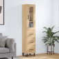 vidaXL Aparador de madera contrachapada roble Sonoma 34,5x34x180 cm vidaXL Aparador de madera contrachapada roble Sonoma 34,5x34x180 cm