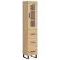 vidaXL Aparador de madera contrachapada roble Sonoma 34,5x34x180 cm vidaXL Aparador de madera contrachapada roble Sonoma 34,5x34x180 cm