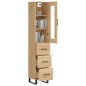 vidaXL Aparador de madera contrachapada roble Sonoma 34,5x34x180 cm vidaXL Aparador de madera contrachapada roble Sonoma 34,5x34x180 cm