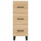 vidaXL Aparador de madera contrachapada roble Sonoma 34,5x34x180 cm vidaXL Aparador de madera contrachapada roble Sonoma 34,5x34x180 cm