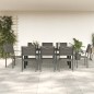 vidaXL Juego de comedor para jardín 9 piezas acero y textilene negro vidaXL Juego de comedor para jardín 9 piezas acero y textilene negro