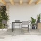vidaXL Juego de comedor jardín 5 pzas ratán sintético acero gris negro vidaXL Juego de comedor jardín 5 pzas ratán sintético acero gris negro
