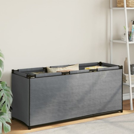 vidaXL Caja de almacenaje de tela gris 105x34,5x45 cm