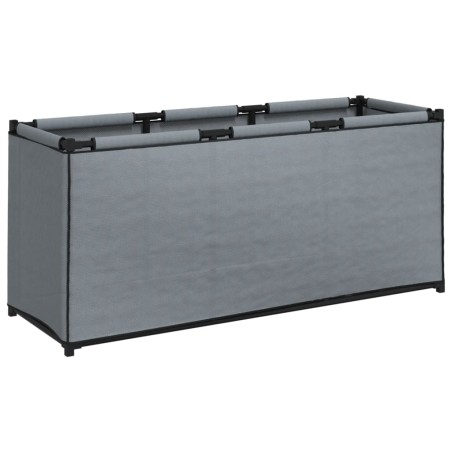 vidaXL Caja de almacenaje de tela gris 105x34,5x45 cm