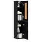 vidaXL Aparador de madera contrachapada negro 34,5x34x180 cm vidaXL Aparador de madera contrachapada negro 34,5x34x180 cm