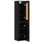 vidaXL Aparador de madera contrachapada negro 34,5x34x180 cm vidaXL Aparador de madera contrachapada negro 34,5x34x180 cm