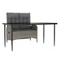 vidaXL Juego de comedor jardín 2 pzas con cojines ratán sintético gris vidaXL Juego de comedor jardín 2 pzas con cojines ratán sintético gris