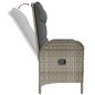 vidaXL Juego de comedor jardín 2 pzas con cojines ratán sintético gris vidaXL Juego de comedor jardín 2 pzas con cojines ratán sintético gris